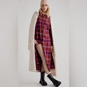 NWOT We the Free • Free People • Outlaw maxi/midi plaid dress  $198 Small